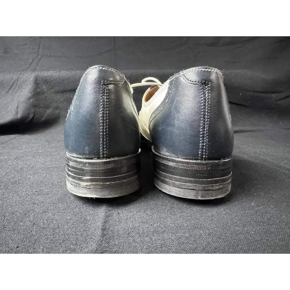 British Isles Collection Men's Brogue Shoes Black White Leather Size 7.5 - Picture 6 of 8